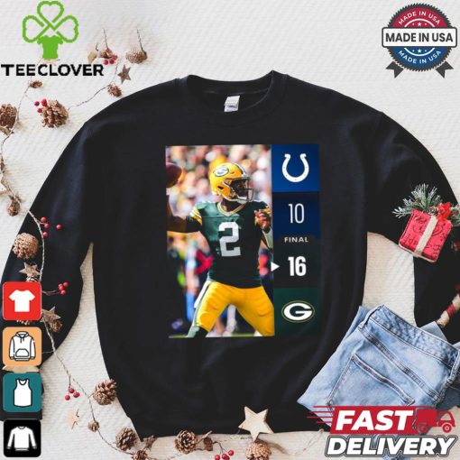 Green Bay Packers Win 16 10 Indianapolis Colts 2024 NFL Week 2 Final Score Shirt