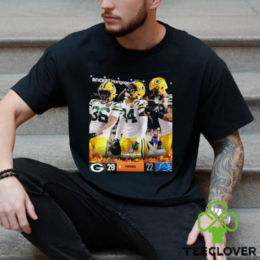 Green Bay Packers Wins 45 10 Detroit Lions 2023 NFL Thanksgivings Final Score Shirt