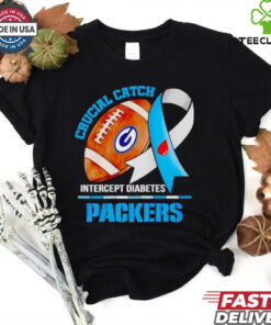 Green Bay Packers crucial catch intercept diabetes shirt