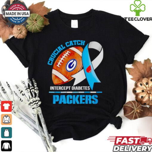 Green Bay Packers crucial catch intercept diabetes hoodie, sweater, longsleeve, shirt v-neck, t-shirt