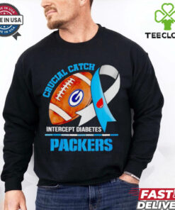 Green Bay Packers crucial catch intercept diabetes hoodie, sweater, longsleeve, shirt v-neck, t-shirt