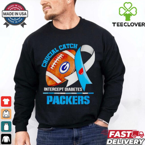 Green Bay Packers crucial catch intercept diabetes hoodie, sweater, longsleeve, shirt v-neck, t-shirt