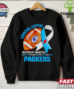 Green Bay Packers crucial catch intercept diabetes hoodie, sweater, longsleeve, shirt v-neck, t-shirt