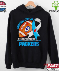 Green Bay Packers crucial catch intercept diabetes hoodie, sweater, longsleeve, shirt v-neck, t-shirt