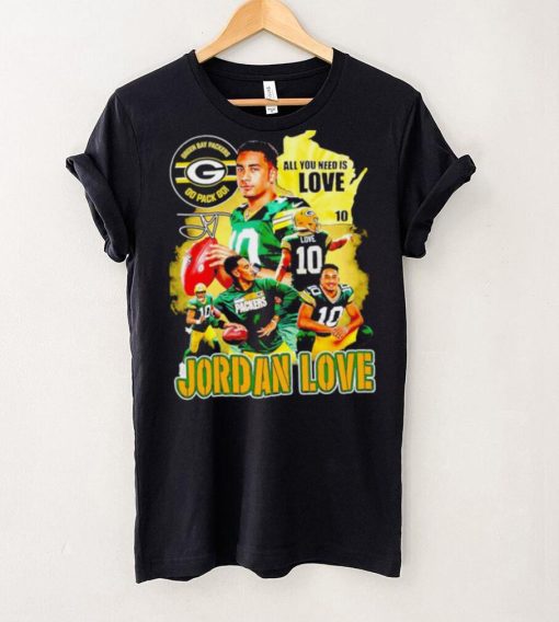 Green Bay Packers go pack go all you need is Love Jordan Love signature Vintage hoodie, sweater, longsleeve, shirt v-neck, t-shirt