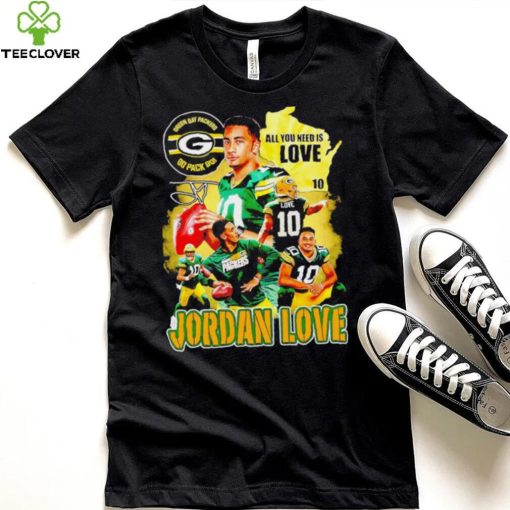 Green Bay Packers go pack go all you need is Love Jordan Love signature Vintage hoodie, sweater, longsleeve, shirt v-neck, t-shirt