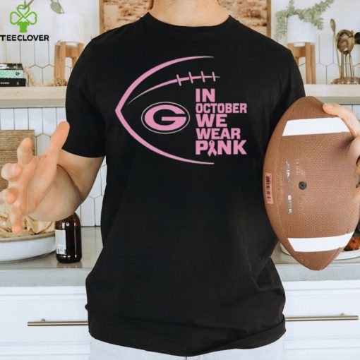 Green Bay Packers in October we wear pink Breast Cancer Awareness hoodie, sweater, longsleeve, shirt v-neck, t-shirt