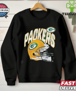Green Bay Packers logo and helmet shirt