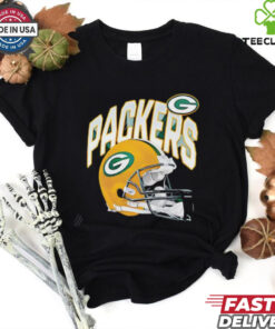 Green Bay Packers logo and helmet shirt