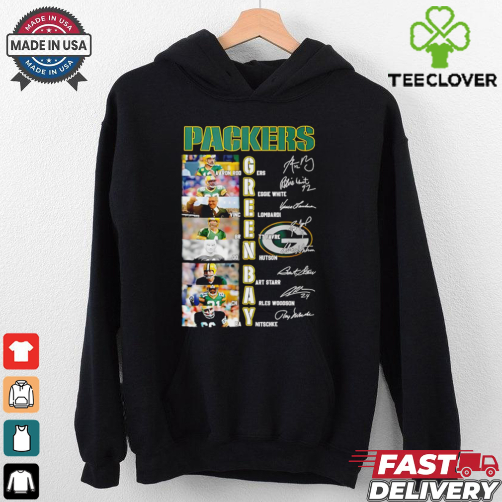 Green Bay Packers player name and signature shirt Green Bay Packers player name and signature shirt
