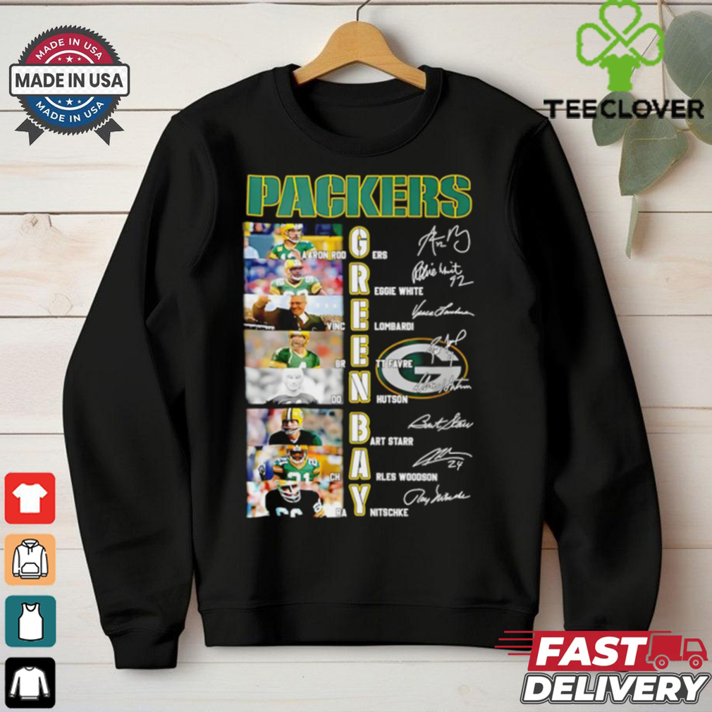 Green Bay Packers player name and signature shirt Green Bay Packers player name and signature shirt