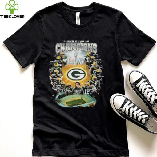 Green Bay Packers super bowl LV champions signatures 2022 shirt