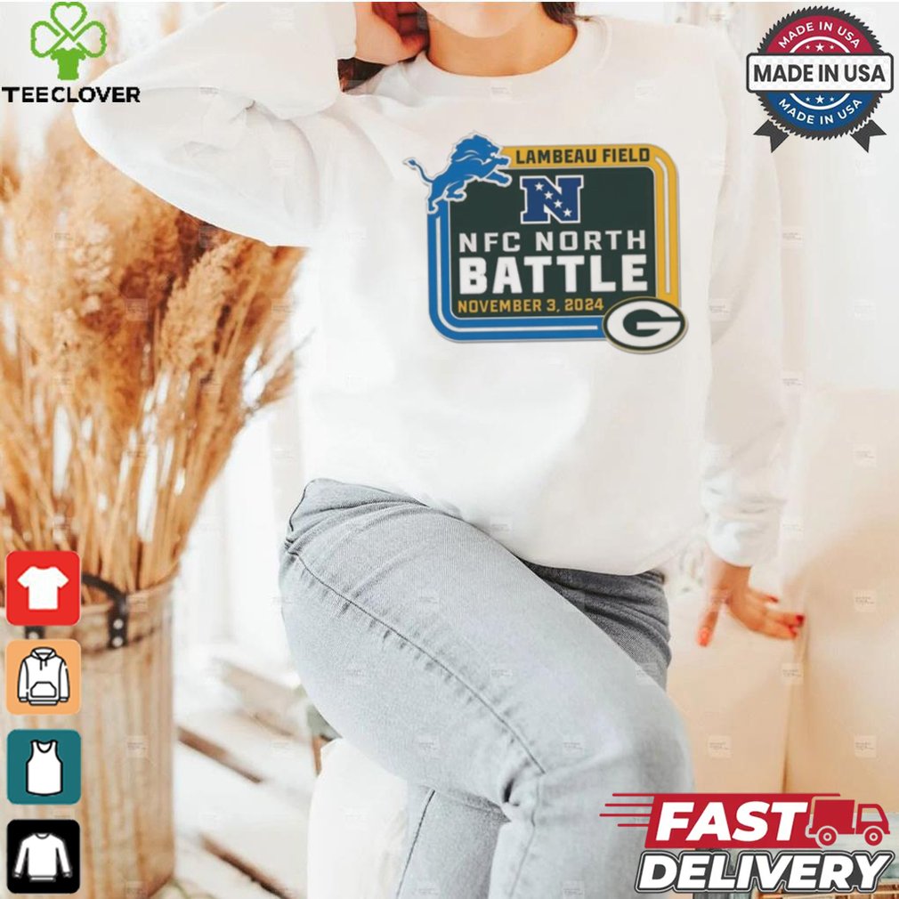 Green Bay Packers vs Detrois Lions Lambeau Field NFC North Battle November 3 2024 Matchup Shirt Green Bay Packers vs Detrois Lions Lambeau Field NFC North Battle November 3 2024 Matchup Shirt