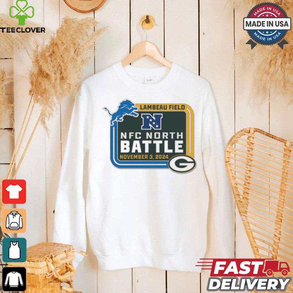 Green Bay Packers vs Detrois Lions Lambeau Field NFC North Battle November 3 2024 Matchup Shirt Green Bay Packers vs Detrois Lions Lambeau Field NFC North Battle November 3 2024 Matchup Shirt