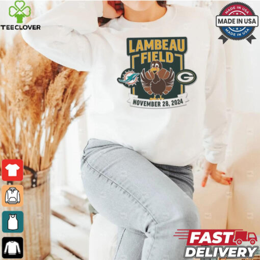Green Bay Packers vs Miami Dolphins Lambeau Field November 28 2024 Matchup Shirt