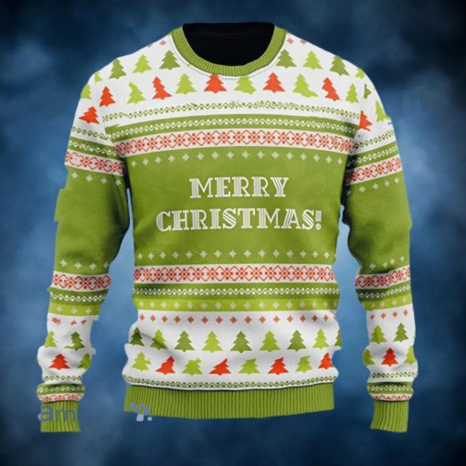 Green Christmas Pattern Gift Sweater