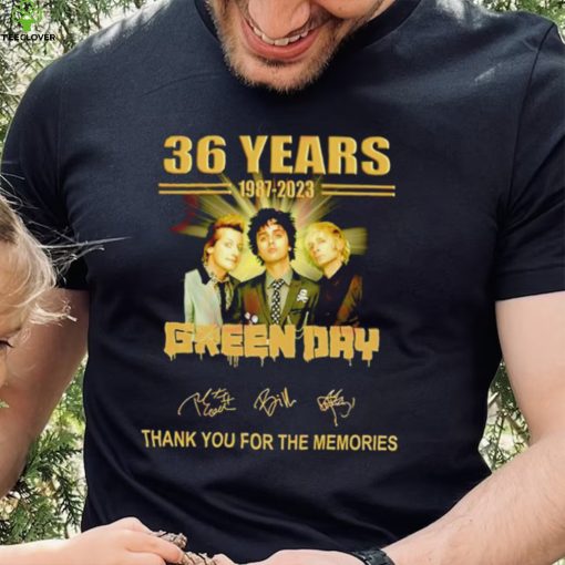Green Day 36 years 1987 – 2023 thank you for the memories band shirt