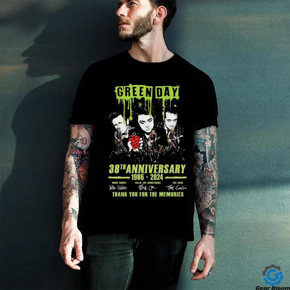 Green Day 38th Anniversary 1986 2024 Thank You For The Memories Signatures Shirt Green Day 38th Anniversary 1986 2024 Thank You For The Memories Signatures Shirt