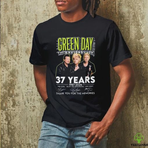 Green Day The Saviors Tour 37 Years 1987 2024 Signatures Thank You For The Memories Shirt
