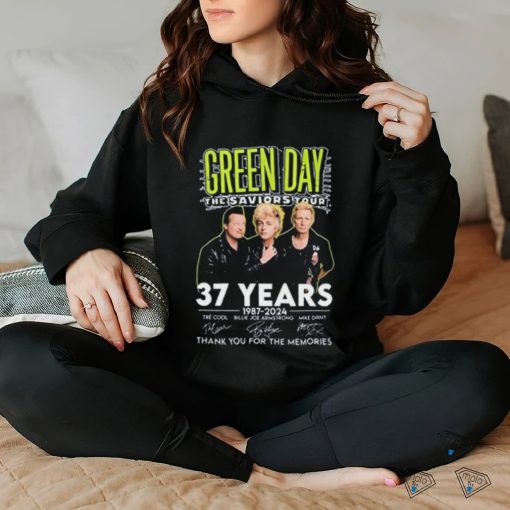 Green Day The Saviors Tour 37 Years 1987 2024 Signatures Thank You For The Memories Shirt
