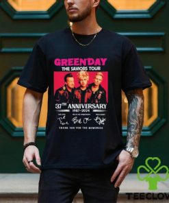 Green Day The Saviors Tour 37th Anniversary 1987 2024 Thank You For The Memories Signatures Shirt