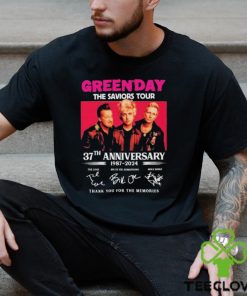 Green Day The Saviors Tour 37th Anniversary 1987 2024 Thank You For The Memories Signatures Shirt