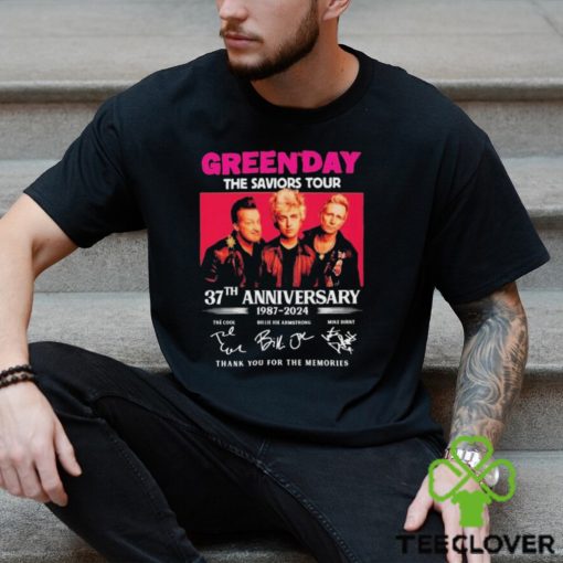 Green Day The Saviors Tour 37th Anniversary 1987 2024 Thank You For The Memories Signatures Shirt