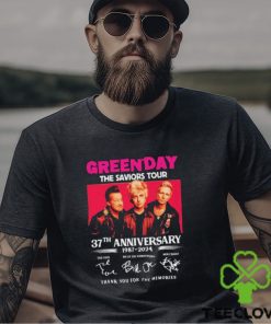 Green Day The Saviors Tour 37th Anniversary 1987 2024 Thank You For The Memories Signatures Shirt