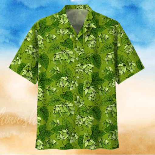 Green Hops Garden Hawaiian Aloha Shirts For Beer Lovers Vh
