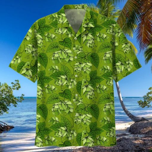 Green Hops Garden Hawaiian Aloha Shirts For Beer Lovers Vh