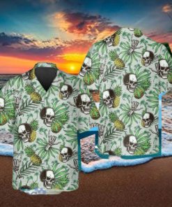 Green Pineapple Skull Hawaiian Shirt Impressive Gift