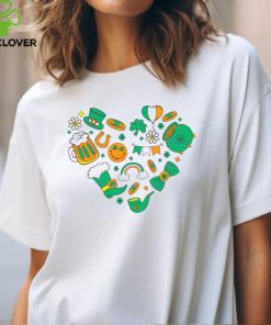 Green St Patricks Day Doodles Four Leaf Clover shirt