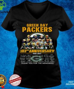 Green bay packers 103rd anniversary 1919 2022 thank you for the memories hoodie, sweater, longsleeve, shirt v-neck, t-shirt