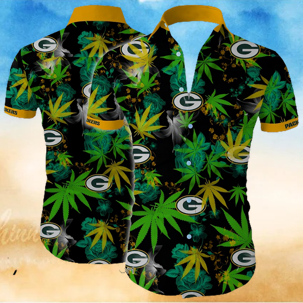 Green bay packers cannabis all over printed hawaiian hoodie, sweater, longsleeve, shirt v-neck, t-shirt