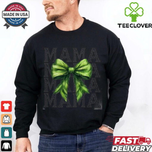 Green bow coquette shirt