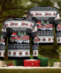 Greensboro, North Carolina, Pinecroft Sedgefield Fire Department Christmas Ugly Sweater 3D Gift For Men And Women