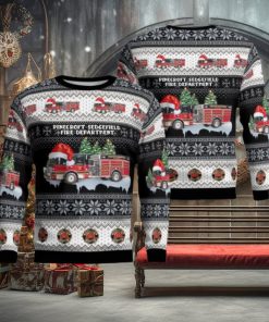 Greensboro, North Carolina, Pinecroft Sedgefield Fire Department Christmas Ugly Sweater 3D Gift For Men And Women