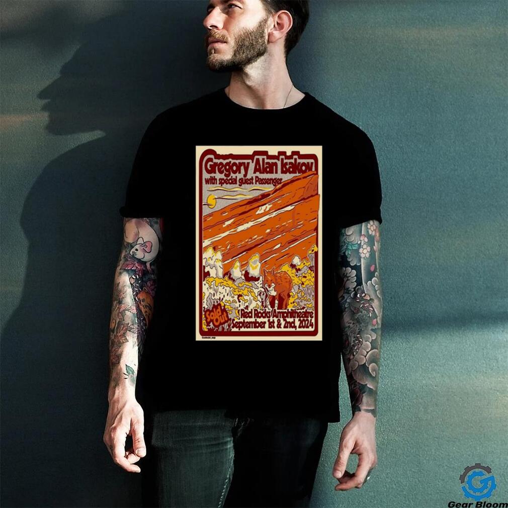 Gregory Alan Isakov Red Rocks Amphitheatre September 1st & 2nd 2024 Poster shirt Gregory Alan Isakov Red Rocks Amphitheatre September 1st & 2nd 2024 Poster shirt