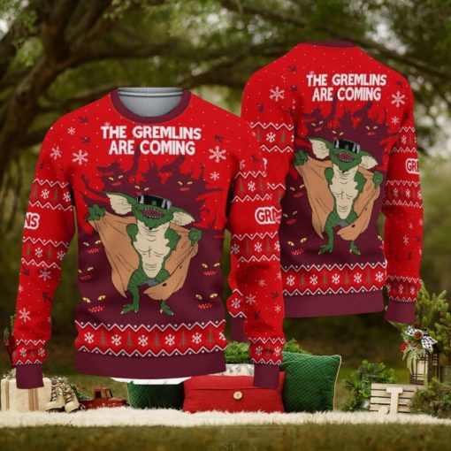 Gremlins The Gremlins Are Coming Ugly Christmas Sweater All Over Print Sweater