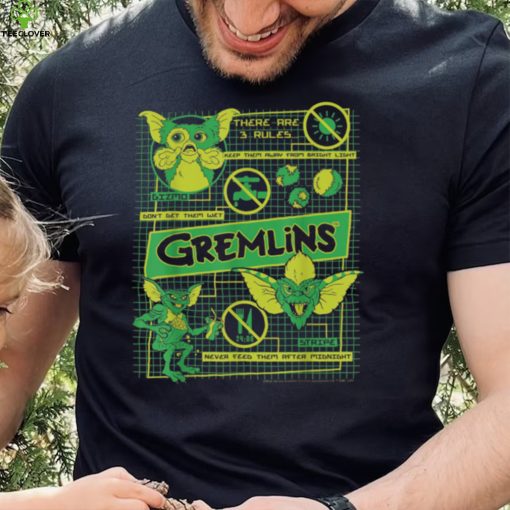 Gremlins Three Rules Schematics Horror Movie Trending Unisex T Shirt