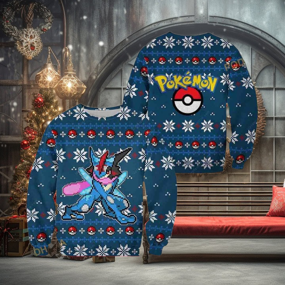 Greninja Pokemon Holiday Sweater Greninja Pokemon Holiday Sweater