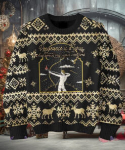 Greta Van Fleet Vengeance Is A Bow Chirstmas Gifts 2024 Xmas For Family And Friends Ugly Sweater