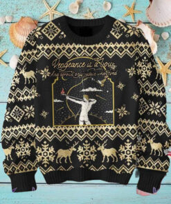 Greta Van Fleet Vengeance Is A Bow Chirstmas Gifts 2024 Xmas For Family And Friends Ugly Sweater