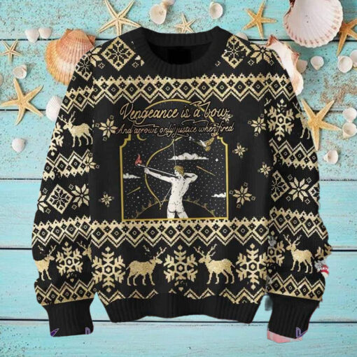 Greta Van Fleet Vengeance Is A Bow Chirstmas Gifts 2024 Xmas For Family And Friends Ugly Sweater