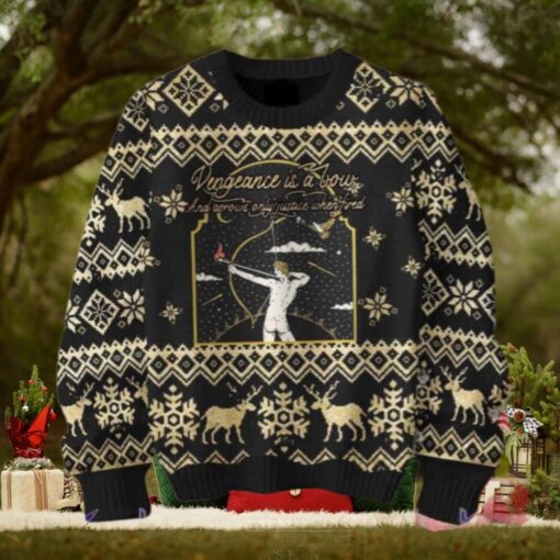 Greta Van Fleet Vengeance Is A Bow Chirstmas Gifts 2024 Xmas For Family And Friends Ugly Sweater