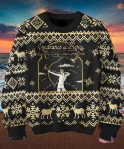 Greta Van Fleet Vengeance Is A Bow Chirstmas Gifts 2024 Xmas For Family And Friends Ugly Sweater