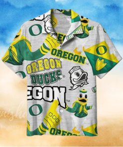 Grey Aloha NCAA Oregon Ducks Hawaiian Shirt Gift For Beach Vacation