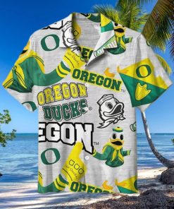 Grey Aloha NCAA Oregon Ducks Hawaiian Shirt Gift For Beach Vacation