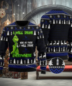 Grey Goose Grinch Will Drink Everywhere Ugly Sweater