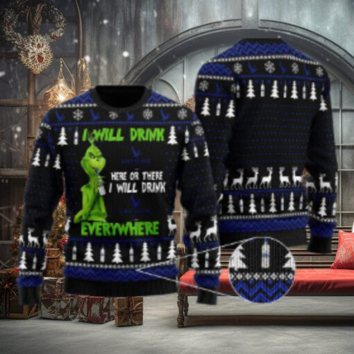 Grey Goose Grinch Will Drink Everywhere Ugly Sweater